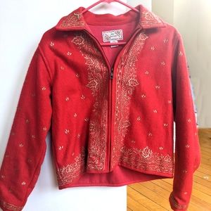 Vintage New Direction Red and Gold Blazer